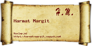 Harmat Margit névjegykártya
